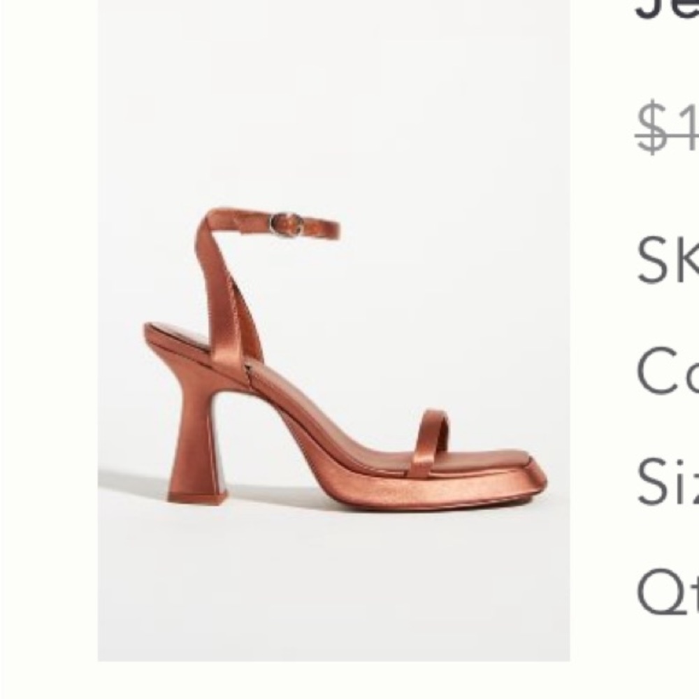 Jeffrey Campbell Metallic Copper Ankle-Strap Platform Heels